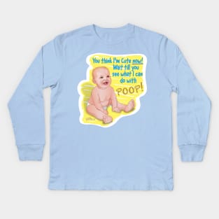 Cute Poop Kids Long Sleeve T-Shirt